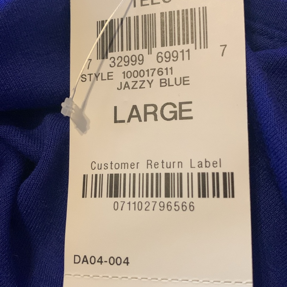 JM Collection royal blue cold shoulder 3/4 sleeve - Picture 6 of 6